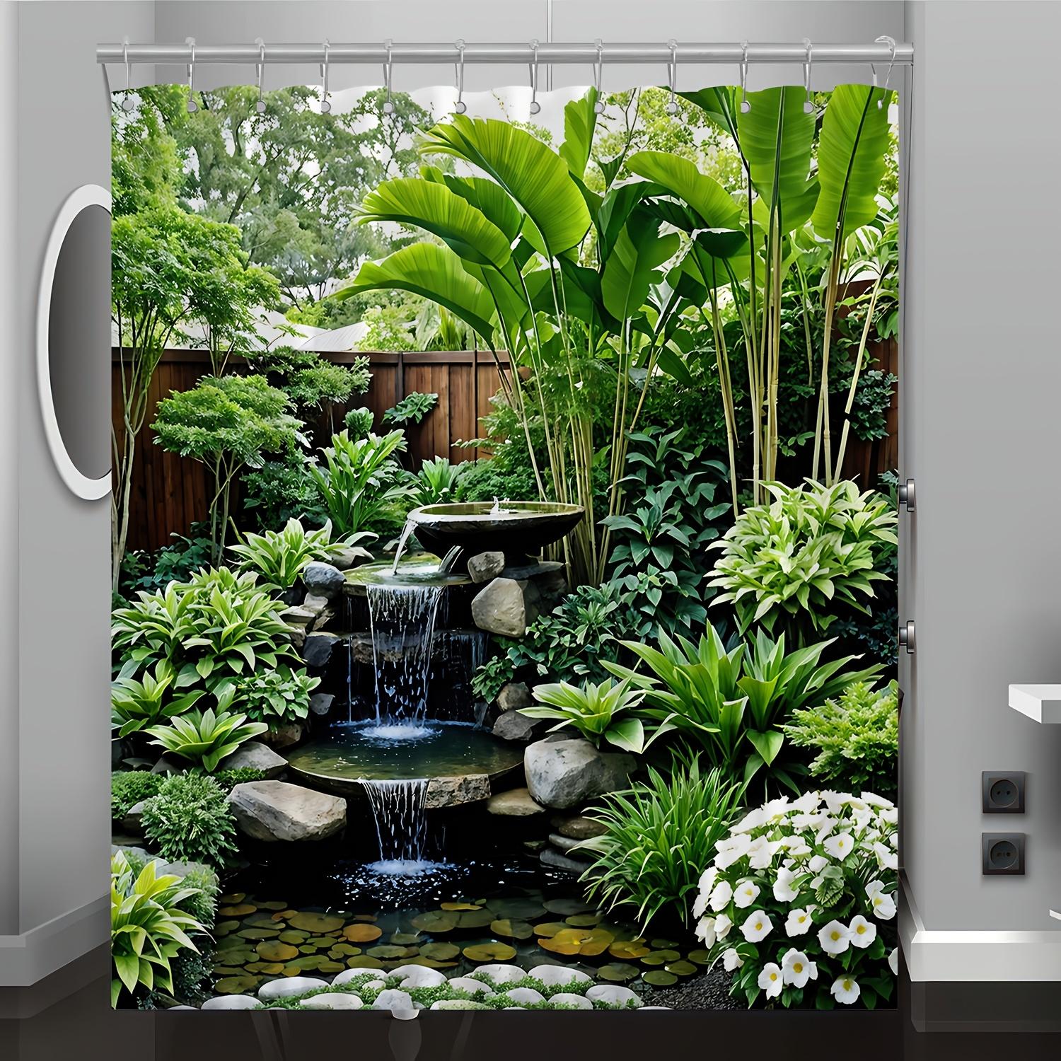 Courtyard Flowing Water Landscape Pattern Digital Printing Shower Curtain, Bathroom Decorative Shower Curtain,Complimentary Hook W60H190(CM)-1 Pcs
Courtyard Flowing Water Landscape Pattern Digital Printing Shower Curtain, Bathroom Decorative Shower Curtain,Complimentary Hook W60H190(CM)-1 Pcs