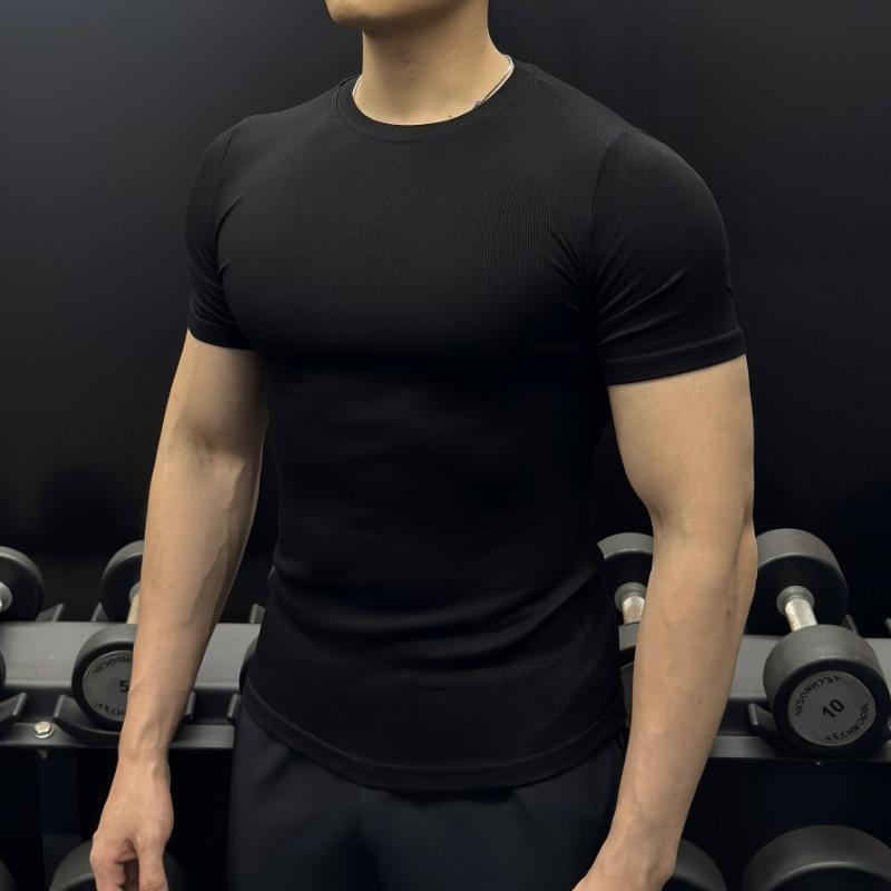 Чоловіча сіра футболка в рубчик Slim Fit з коротким рукавом для тренувань у спортзалі L чорний
Чоловіча сіра футболка в рубчик Slim Fit з коротким рукавом для тренувань у спортзалі L чорний