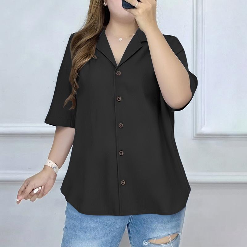 ZANZEA Women Turn Down Collar Solid Color Loose 3/4 Sleeve Casual Blouse 5XL
ZANZEA Women Turn Down Collar Solid Color Loose 3/4 Sleeve Casual Blouse 5XL