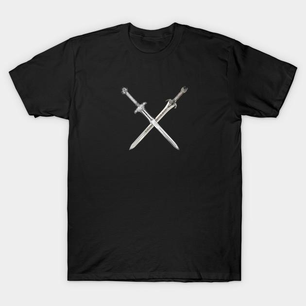 Men Black Print T-shirt Conan Crossed Swords No-Cut Transfer Paper Print Cotton Tshirt XL чорний
Men Black Print T-shirt Conan Crossed Swords No-Cut Transfer Paper Print Cotton Tshirt XL чорний