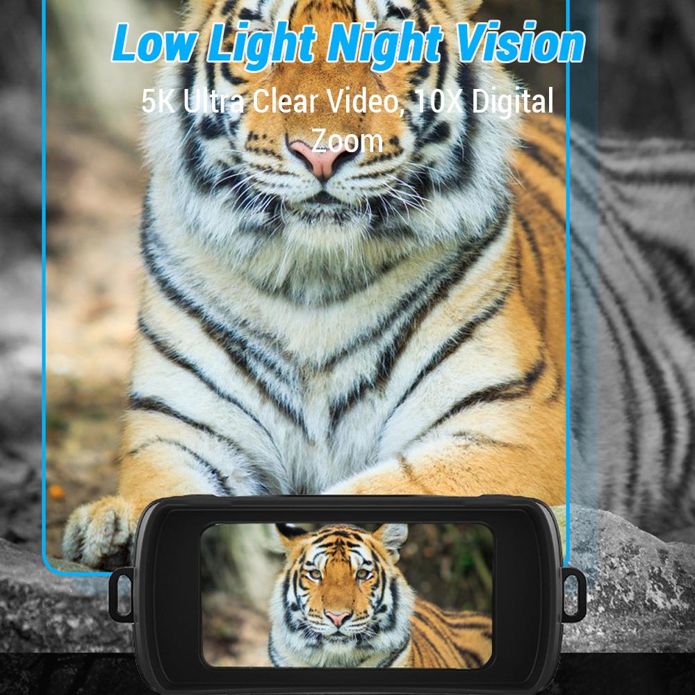4 Inch Large Screen 5K Night Vision Goggles 10X Digital Zoom Infrared WiFi Binoculars чорний
4 Inch Large Screen 5K Night Vision Goggles 10X Digital Zoom Infrared WiFi Binoculars чорний