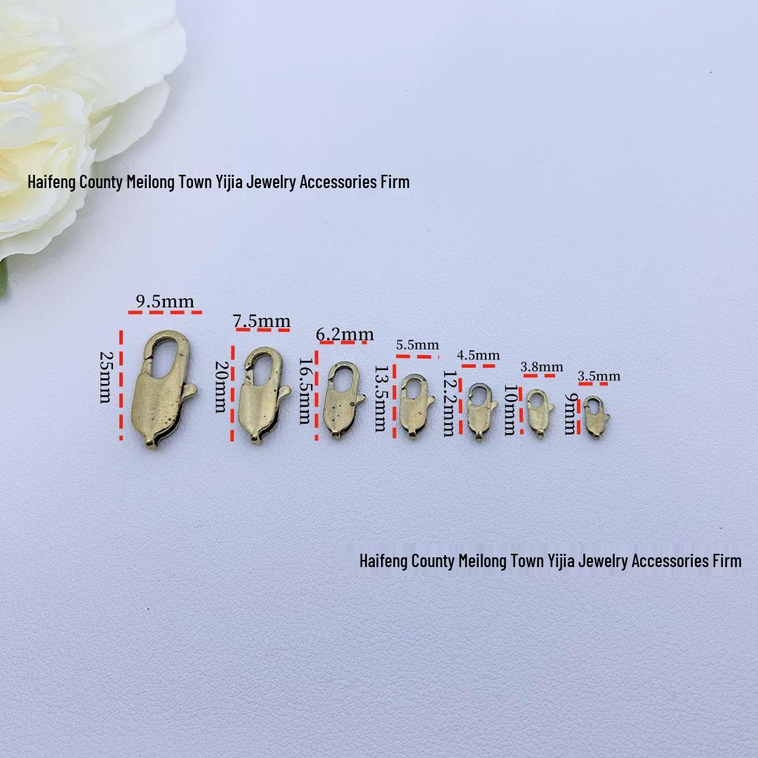 Yijia Universal Brass Jewelry Clasp: D-ring, Lobster Clasp, Chain End for DIY Bracelets & Necklaces 9x3.5 mm Clasp
Yijia Universal Brass Jewelry Clasp: D-ring, Lobster Clasp, Chain End for DIY Bracelets & Necklaces 9x3.5 mm Clasp