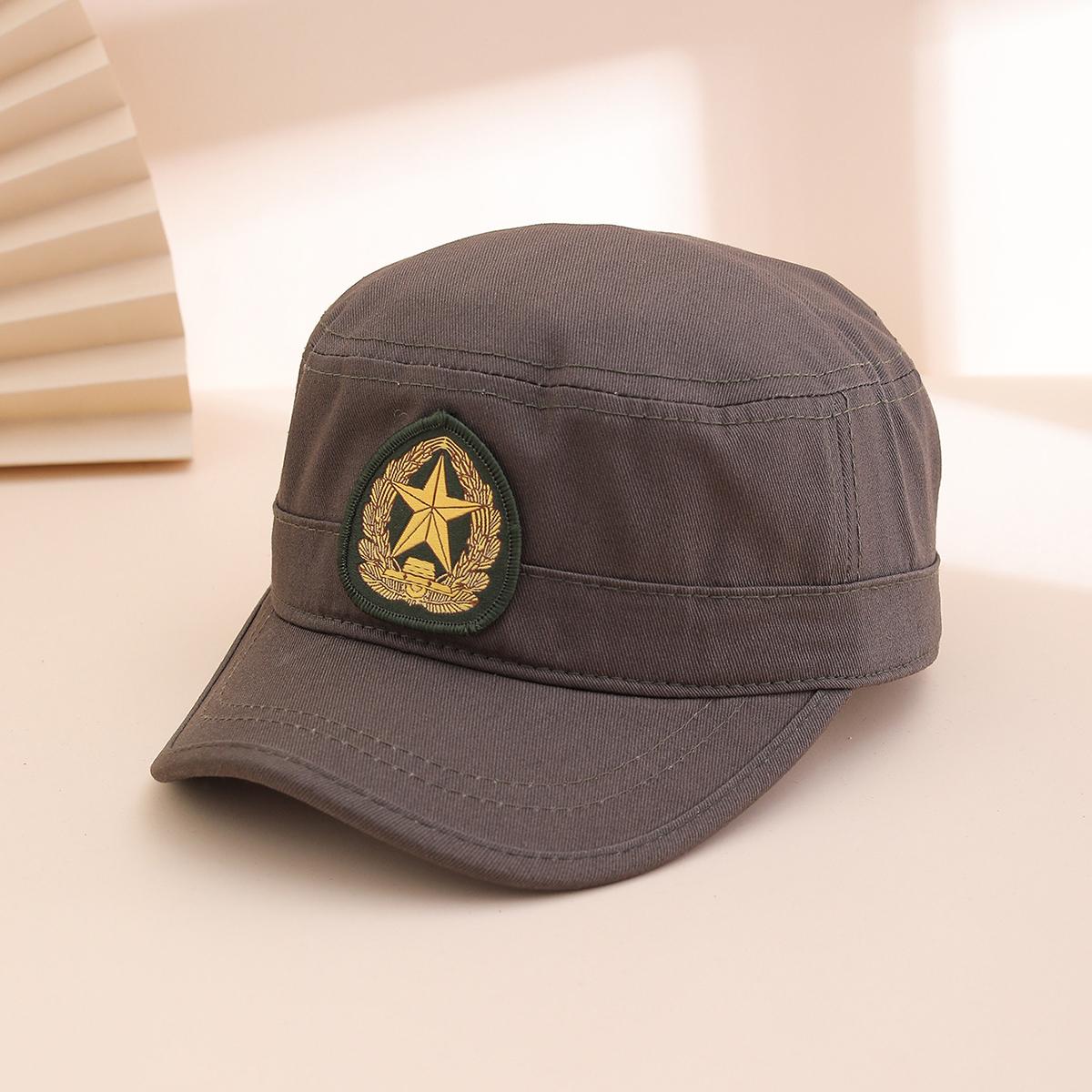 Solid-color patch-printed national emblem flat-top baseball cap, camouflage casual sun-protective beanie cap One Size
Solid-color patch-printed national emblem flat-top baseball cap, camouflage casual sun-protective beanie cap One Size