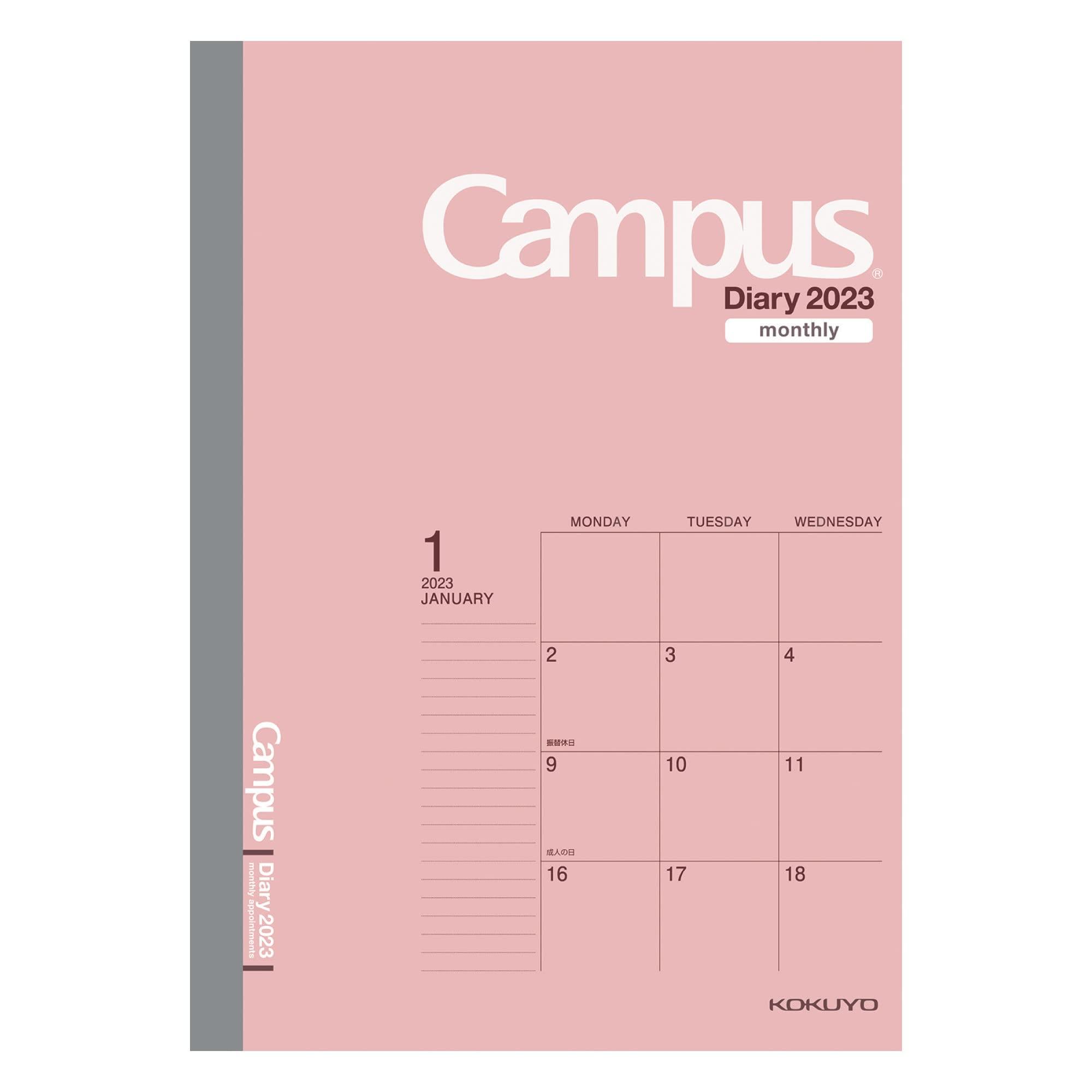 Блокнот KOKUYO Campus Diary, 2023 г., ежемесячный, розовый, начиная с декабря 2022 г., Semi-B5 Ni-CMP-B5-23
Блокнот KOKUYO Campus Diary, 2023 г., ежемесячный, розовый, начиная с декабря 2022 г., Semi-B5 Ni-CMP-B5-23