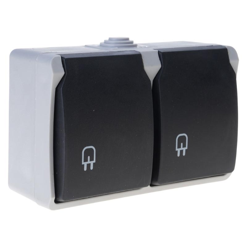 2 Gang Waterproof Outlet With Protective Cover Outdoor Power Socket Surfaces Type 2 Gang Wall Socket Easy to Use 1
2 Gang Waterproof Outlet With Protective Cover Outdoor Power Socket Surfaces Type 2 Gang Wall Socket Easy to Use 1