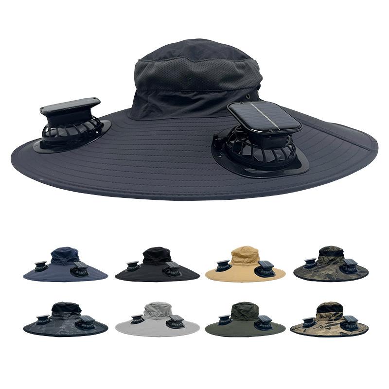 New wire eaves solar charging dual fan hat summer outdoor mountaineering fishing shading sun protection hat men M(56-58cm)
New wire eaves solar charging dual fan hat summer outdoor mountaineering fishing shading sun protection hat men M(56-58cm)