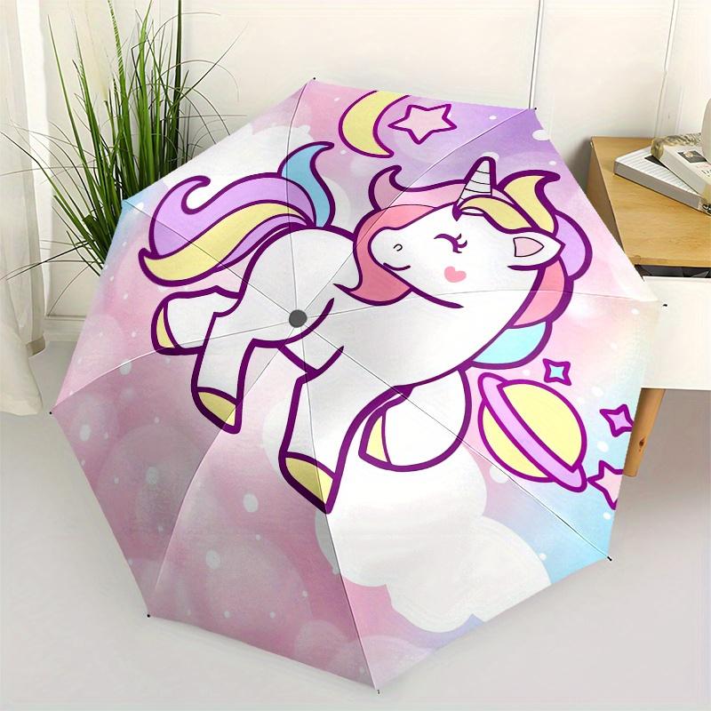 Unicorn Fantasy Automatic Folding Umbrella Simple 8 Rib Design, Bright Cartoon Pattern, Durable Iron Frame, Suitable For Travel, Outdoor, B
Unicorn Fantasy Automatic Folding Umbrella Simple 8 Rib Design, Bright Cartoon Pattern, Durable Iron Frame, Suitable For Travel, Outdoor, B