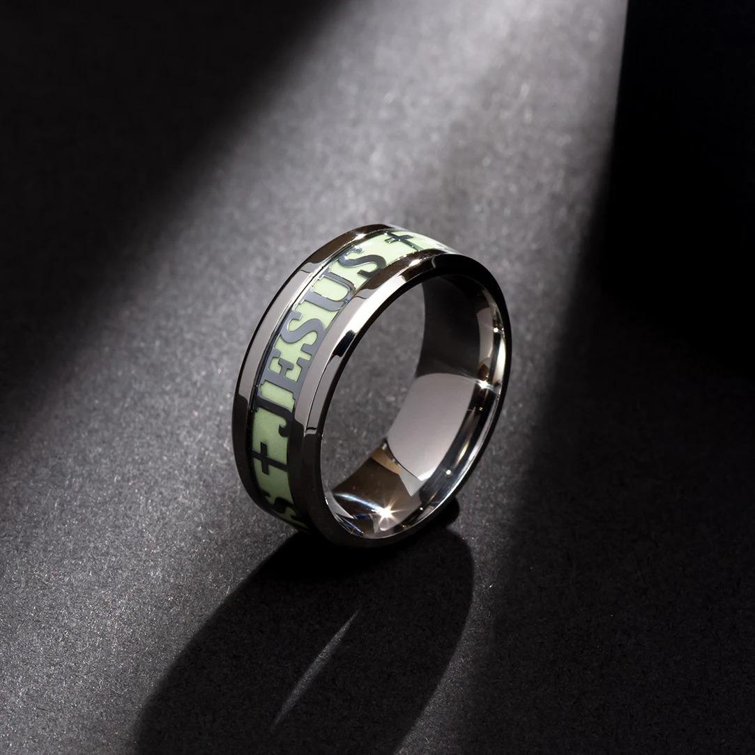 Fashion Stainless Steel Luminous Christians Jesus Cross Ring For Men Women Glowing In Dark Titanium Fluorescent Wedding Zircon 8
Fashion Stainless Steel Luminous Christians Jesus Cross Ring For Men Women Glowing In Dark Titanium Fluorescent Wedding Zircon 8