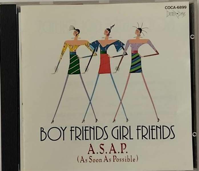 CD A.S.A.P. (AS SOON AS POSSIBLE) - Boy Friends Girl Friends COCA6899PROMO BETTERDAYS 1990 Japan Soul/Funk Used
CD A.S.A.P. (AS SOON AS POSSIBLE) - Boy Friends Girl Friends COCA6899PROMO BETTERDAYS 1990 Japan Soul/Funk Used