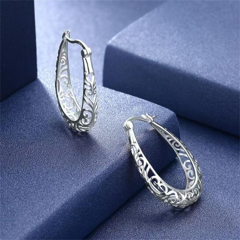 Bestselling hollow floral earrings - european & american style statement vintage ear cuffs & clips jewelry срібний
Bestselling hollow floral earrings - european & american style statement vintage ear cuffs & clips jewelry срібний