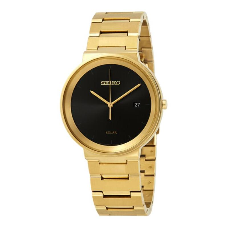 SEIKO 30 meters waterproof, solar Quartz, Steel Strap, , 40mm men s watch, black dial SNE482
SEIKO 30 meters waterproof, solar Quartz, Steel Strap, , 40mm men s watch, black dial SNE482
