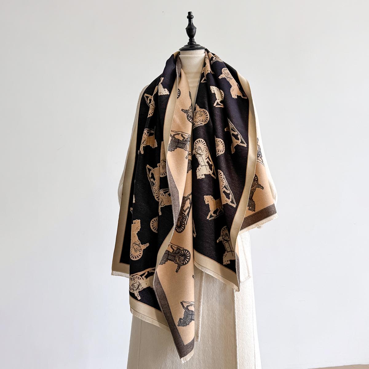 Retro Horse Print Cashmere Scarf Autumn Winter Thick Warm Luxury Designer Shawl Wrap Poncho Echarpe Pashmina Bufanda
Retro Horse Print Cashmere Scarf Autumn Winter Thick Warm Luxury Designer Shawl Wrap Poncho Echarpe Pashmina Bufanda