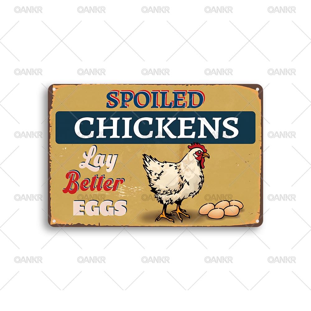 Vintage Spoiled Chickens Lay Better Eggs Metal Tin Sign Restaurant Metal Signs for Farm Bar Garden Home Wall Decor Plaque 20x30cm(7.8x11.8inch)
Vintage Spoiled Chickens Lay Better Eggs Metal Tin Sign Restaurant Metal Signs for Farm Bar Garden Home Wall Decor Plaque 20x30cm(7.8x11.8inch)