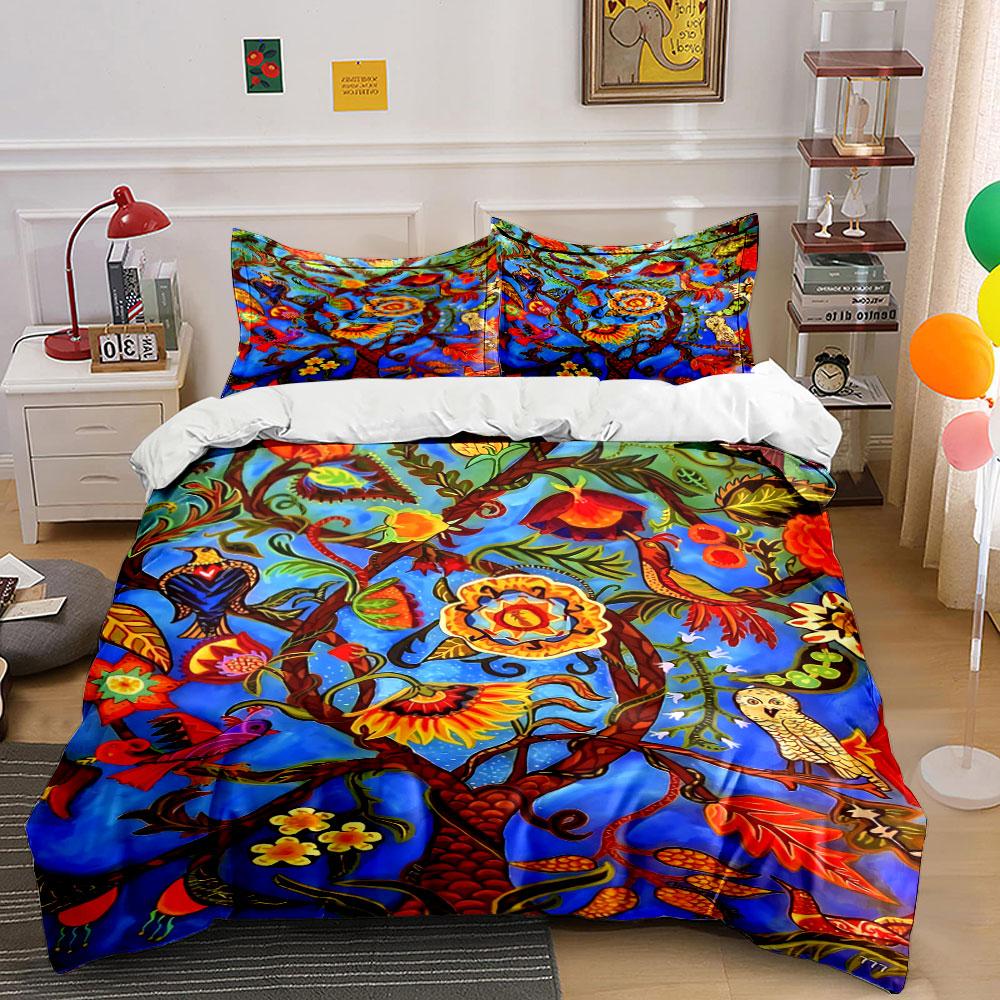 Colorful tree, birds, flowers. Bedding sets Duvet cover sets Duvet covers Pillowcases(1 * Duvet Cover 2 * Pillowcases, without duvet insert) 135x200cm
Colorful tree, birds, flowers. Bedding sets Duvet cover sets Duvet covers Pillowcases(1 * Duvet Cover 2 * Pillowcases, without duvet insert) 135x200cm