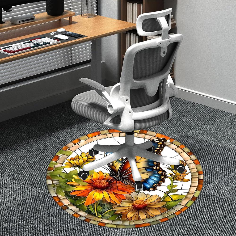 1pc Butterfly Stained Glass Chair Carpet for Office, Soft Comfortable Mat For Office, Living Room, Bedroom, Machine Washable Carpet yy251112186 80cm by 80cm
1pc Butterfly Stained Glass Chair Carpet for Office, Soft Comfortable Mat For Office, Living Room, Bedroom, Machine Washable Carpet yy251112186 80cm by 80cm