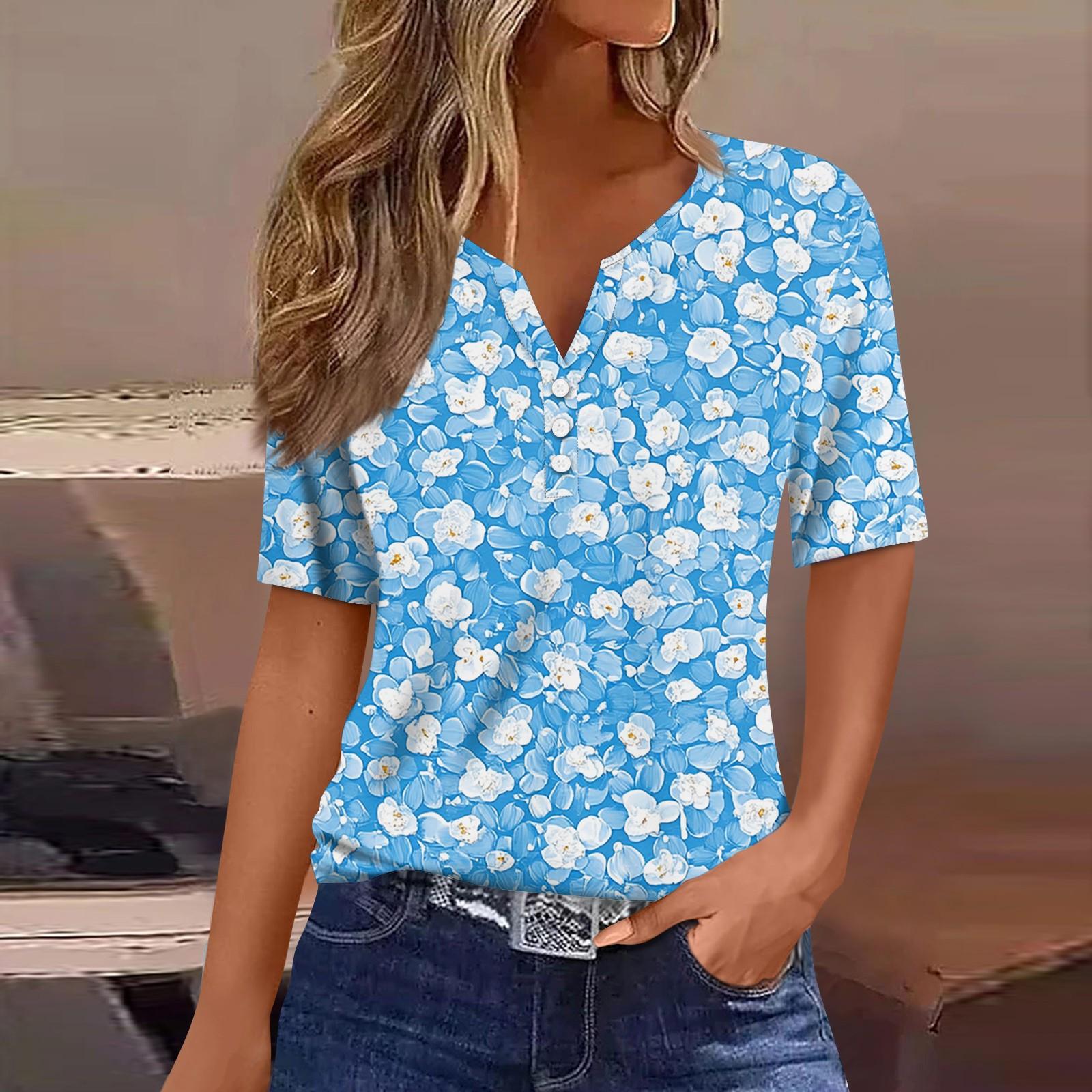 Жіноча футболка з принтом на ґудзиках, з коротким рукавом, щоденна мода на вихідні, базовий V-подібний виріз, звичайний топ XL
Жіноча футболка з принтом на ґудзиках, з коротким рукавом, щоденна мода на вихідні, базовий V-подібний виріз, звичайний топ XL