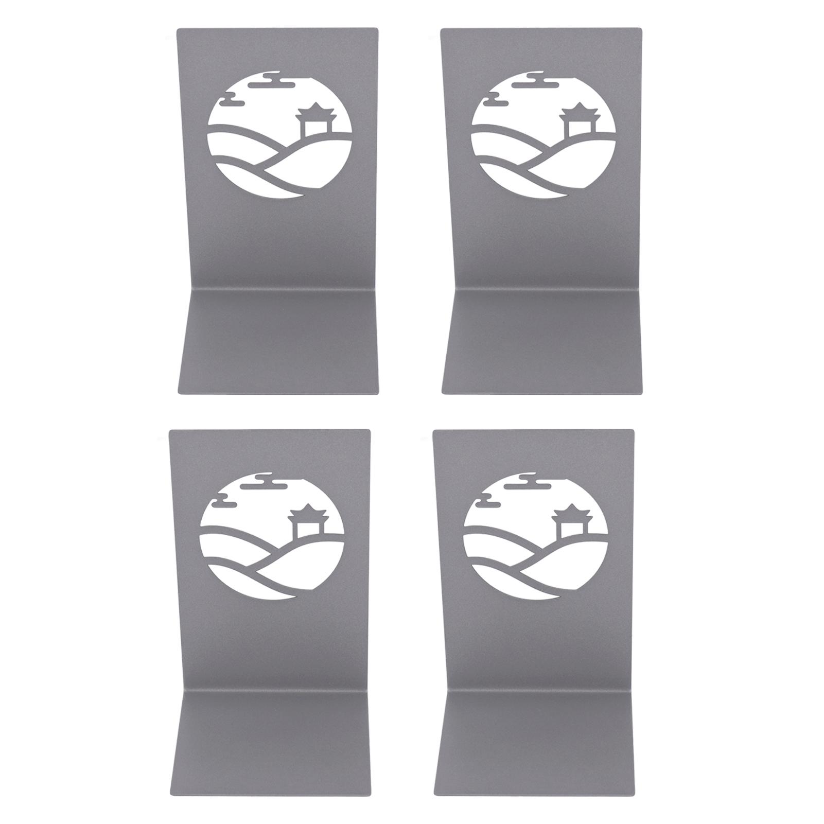 4 Pcs Bookend Anti Static Anti Slip Slim Sturdy Metal Heavy Duty Decorative Bookend Book Stand Bookshelf for Books CDs
4 Pcs Bookend Anti Static Anti Slip Slim Sturdy Metal Heavy Duty Decorative Bookend Book Stand Bookshelf for Books CDs