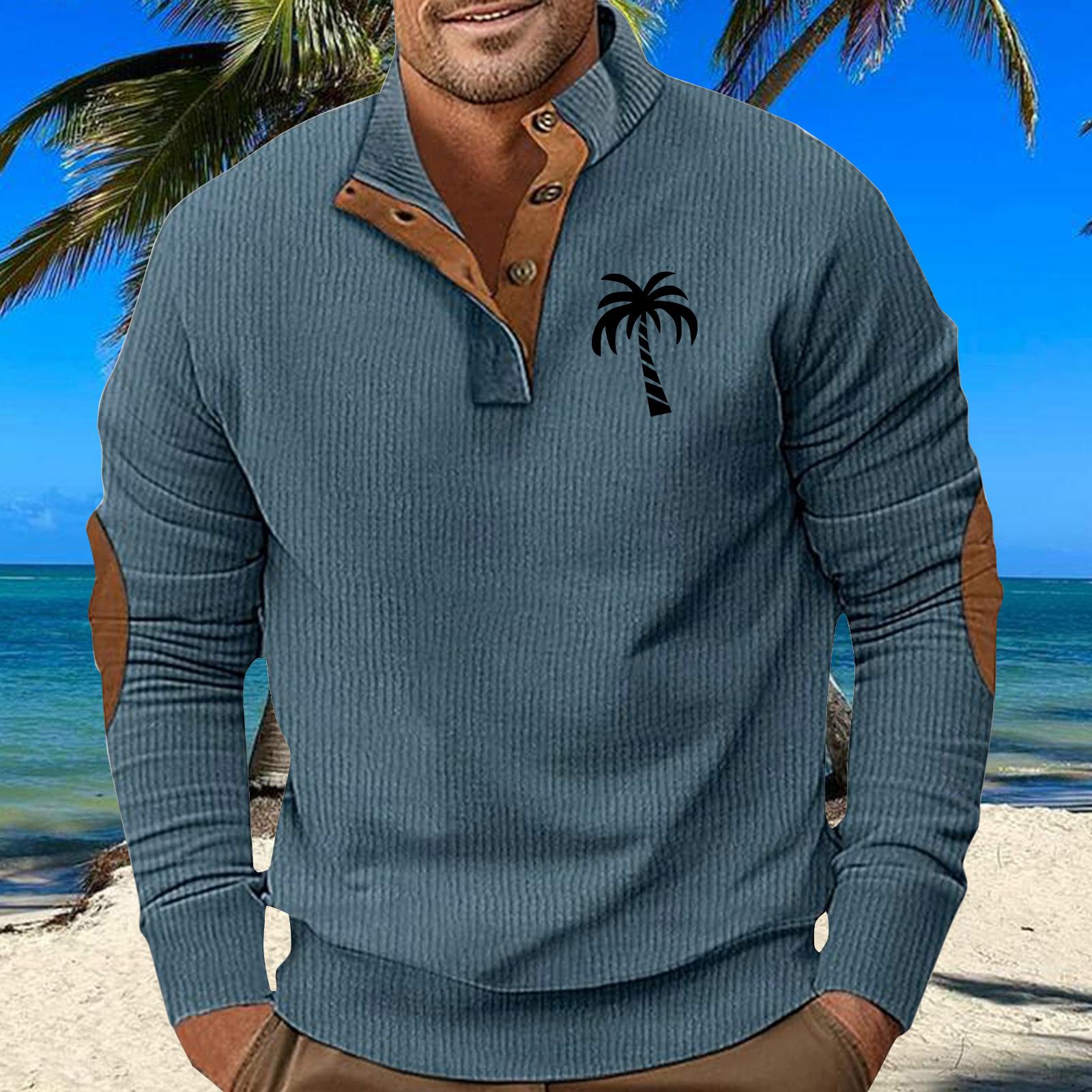 Autumn and winter Men s coconut tree printing casual stand-up collar long-sleeved T pit strip corduroy sweater 3XL
Autumn and winter Men s coconut tree printing casual stand-up collar long-sleeved T pit strip corduroy sweater 3XL