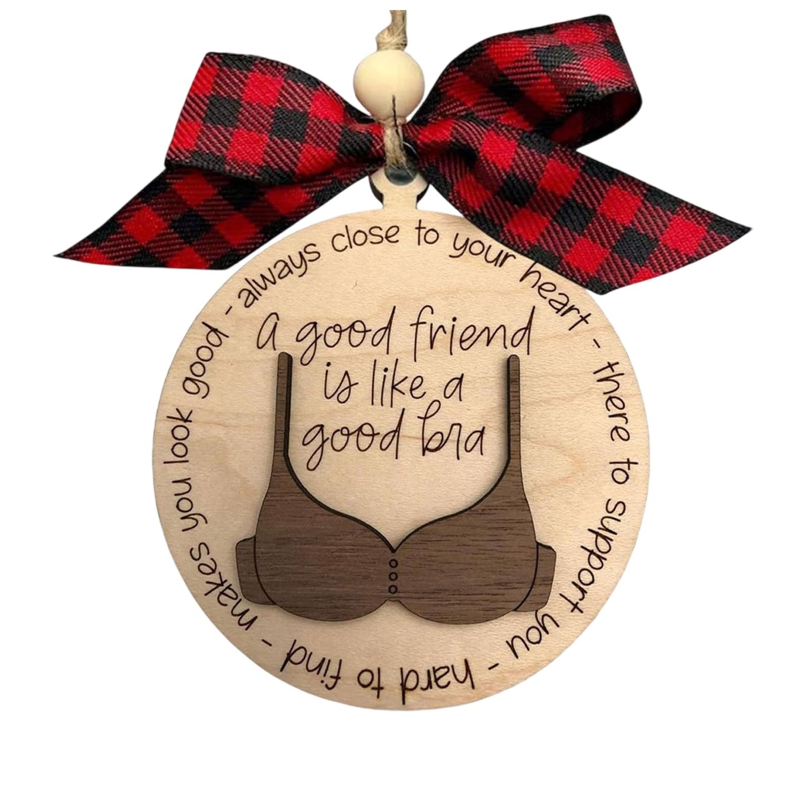 Забавное украшение в виде бюстгальтера, двухслойный рождественский декоративный кулон, украшения для рождественской елки, друзья, как украшение One Size
Забавное украшение в виде бюстгальтера, двухслойный рождественский декоративный кулон, украшения для рождественской елки, друзья, как украшение One Size