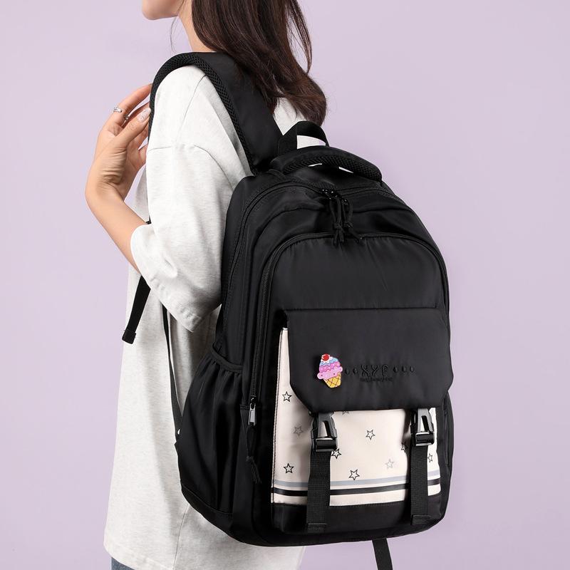 Новый легкий и снижающий нагрузку школьный рюкзак, рюкзак большой вместимости с защитой от брызг для учеников средней школы чёрный
Новый легкий и снижающий нагрузку школьный рюкзак, рюкзак большой вместимости с защитой от брызг для учеников средней школы чёрный