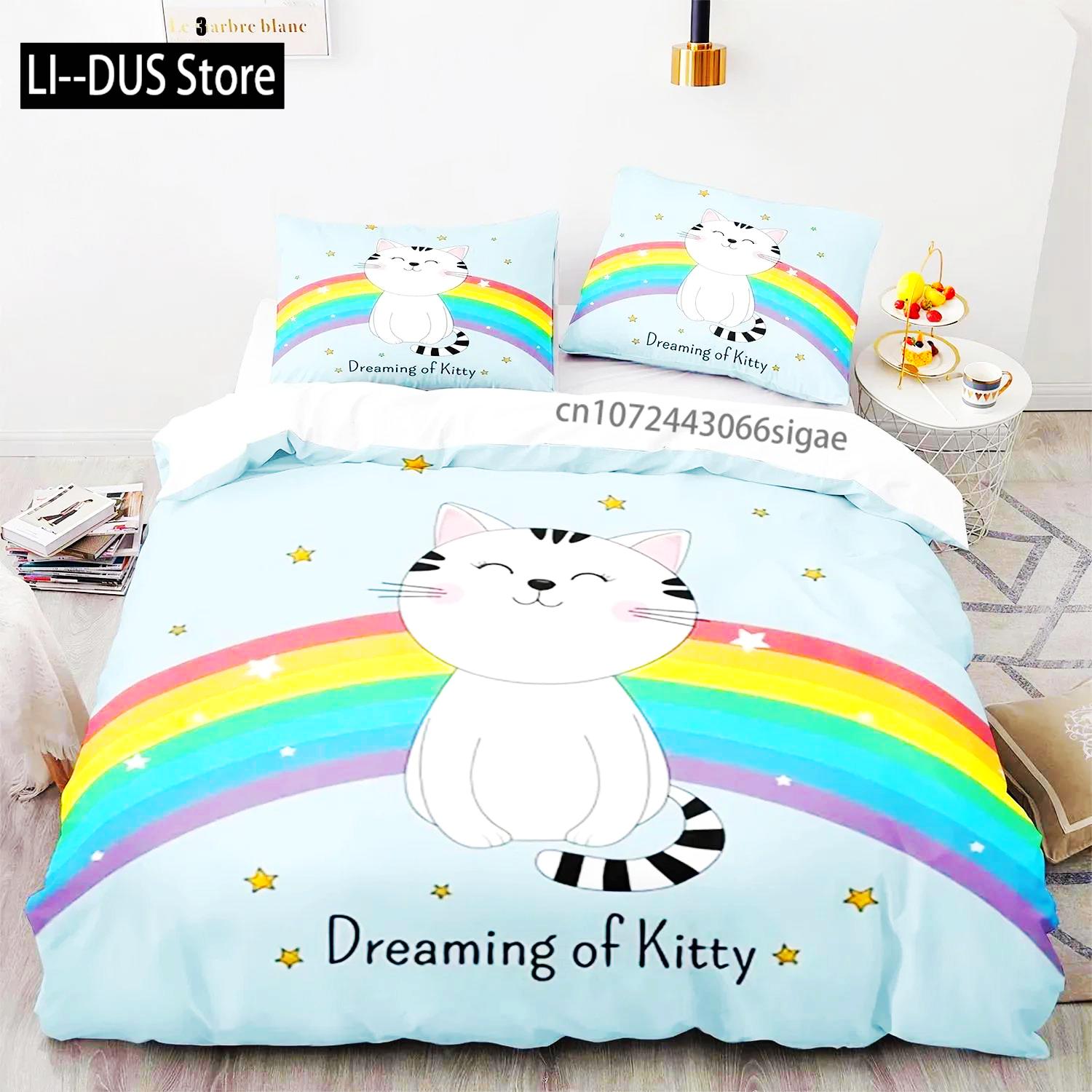 Comforter Rainbow Cat Bedding Set Single Twin Full Queen King Size Kawaii Girl Bed Set Aldult Boys Bedroom s 3D Print 013 Comforter (quilt)-EU Single(135*200cm)3pcs
Comforter Rainbow Cat Bedding Set Single Twin Full Queen King Size Kawaii Girl Bed Set Aldult Boys Bedroom s 3D Print 013 Comforter (quilt)-EU Single(135*200cm)3pcs