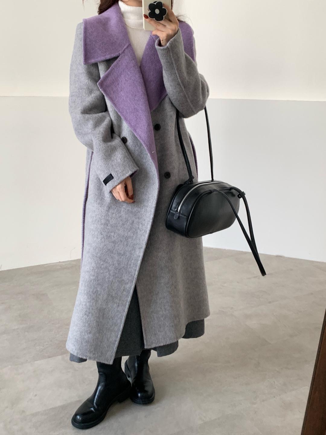 Atmospheric Double-Faced Wool Blend Long Coat for Women - 2024 Korean Style Autumn/Winter Collection Medium зелений/кавовий
Atmospheric Double-Faced Wool Blend Long Coat for Women - 2024 Korean Style Autumn/Winter Collection Medium зелений/кавовий