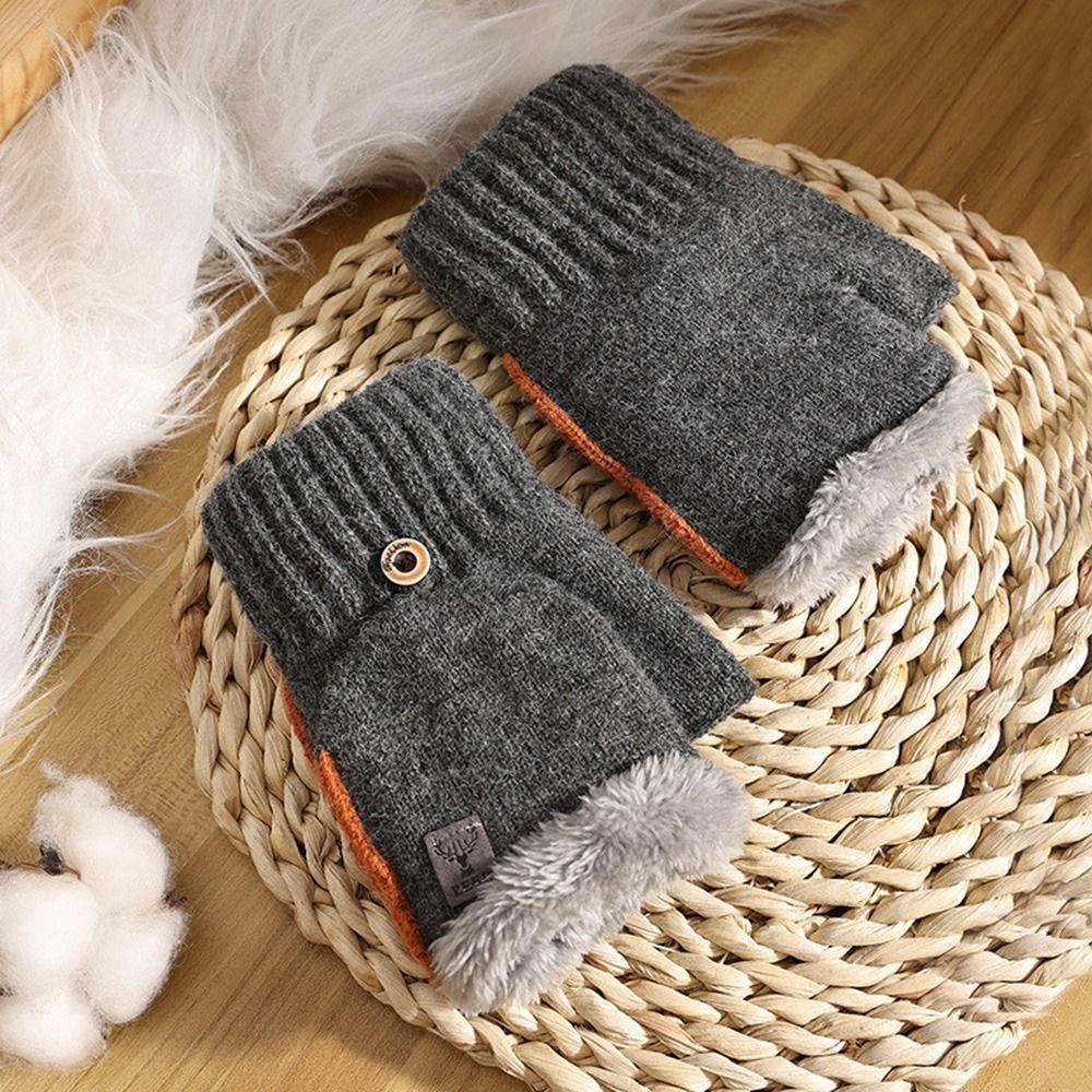 Autumn Winter Half Finger Gloves Plush Fluffy Touch Screen Gloves Fashion Knitting Mittens темно-сірий колір
Autumn Winter Half Finger Gloves Plush Fluffy Touch Screen Gloves Fashion Knitting Mittens темно-сірий колір