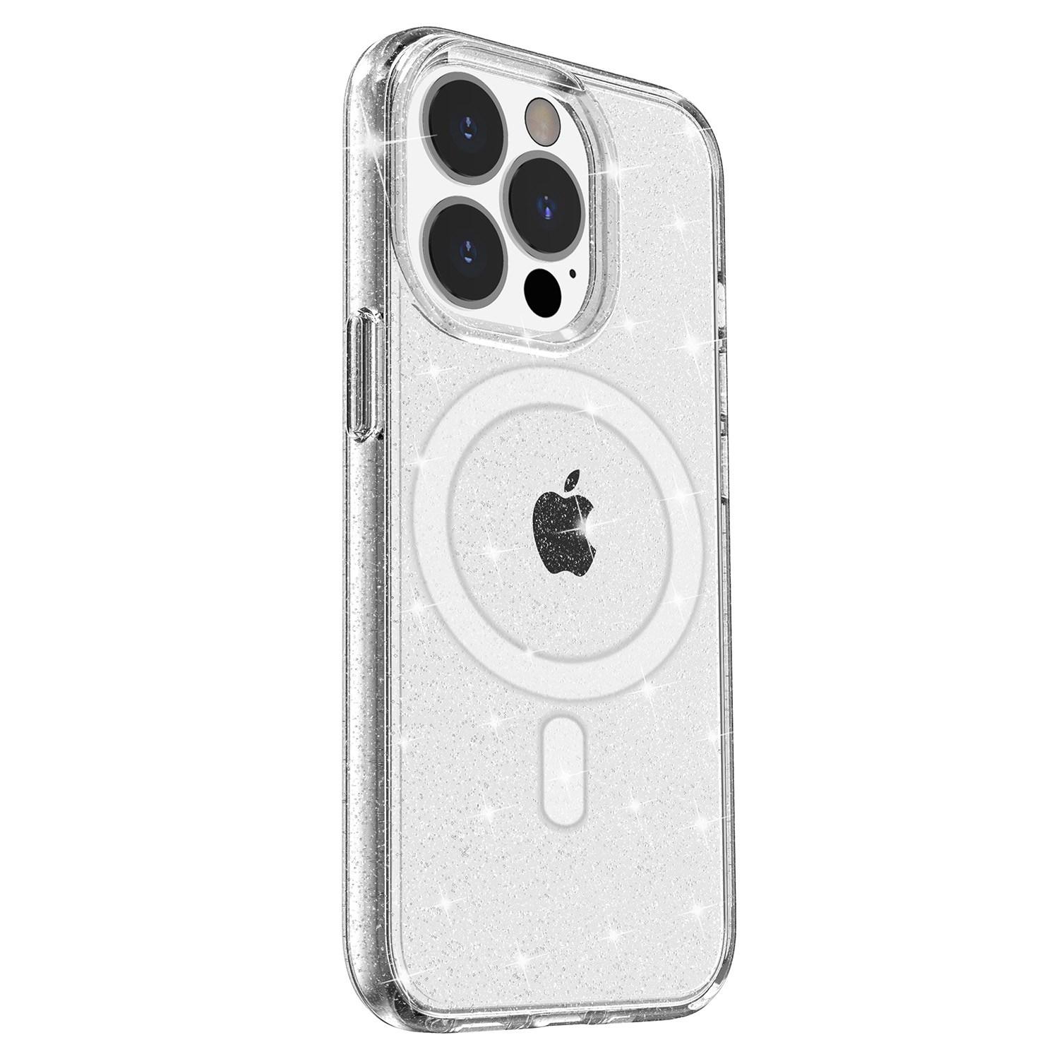 For iPhone 14 Pro Glitter Design Magnetic Back Cover TPU+PC Phone Drop-Proof Case Compatible with MagSafe Charger White
For iPhone 14 Pro Glitter Design Magnetic Back Cover TPU+PC Phone Drop-Proof Case Compatible with MagSafe Charger White