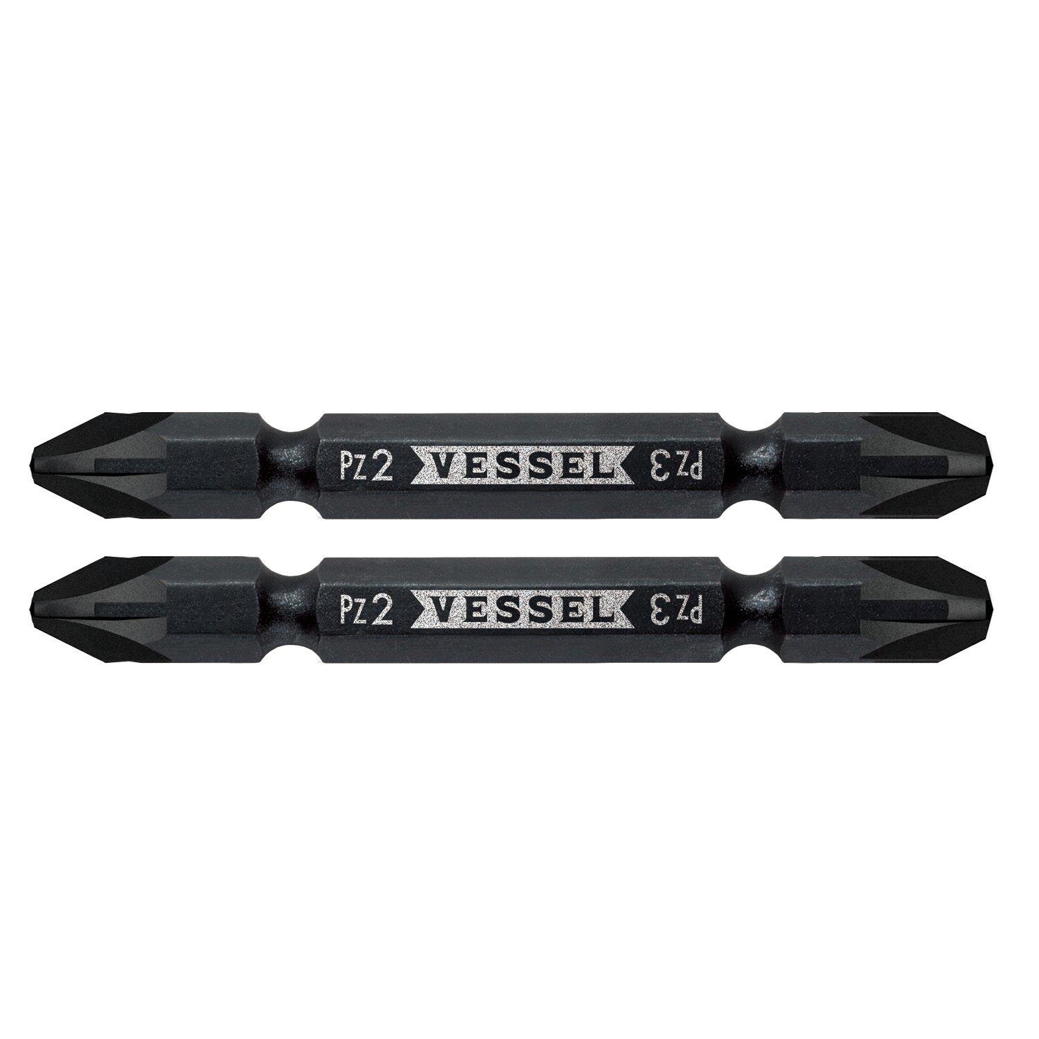 VESSEL Combi Pozidriv x PZ142365 Double-Ended Bits, 2-Piece Set, PZ2/PZ3 65,
VESSEL Combi Pozidriv x PZ142365 Double-Ended Bits, 2-Piece Set, PZ2/PZ3 65,