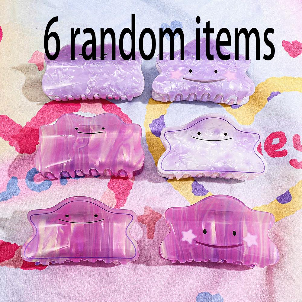 6PCS Cute Pokemon Ditto Cloud Shape Hair Claw Clip Kawaii Marble Acrylic Shark Clip Purple Back Head Hair Grab Clip Fashion
6PCS Cute Pokemon Ditto Cloud Shape Hair Claw Clip Kawaii Marble Acrylic Shark Clip Purple Back Head Hair Grab Clip Fashion
