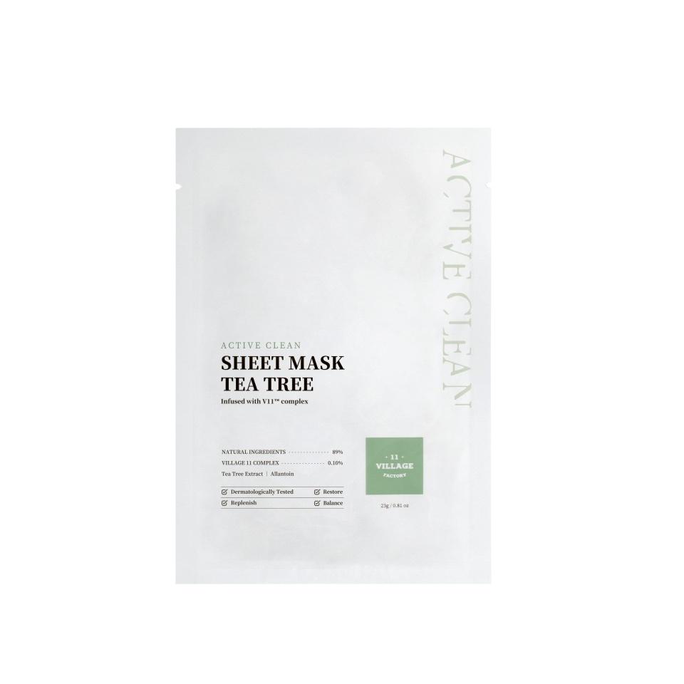 VILLAGE 11 FACTORY ACTIVE CLEAN SHEET MASK TEA TREE Антивозрастная тканевая маска для лица с экстрактом чайного дерева и алантоином
VILLAGE 11 FACTORY ACTIVE CLEAN SHEET MASK TEA TREE Антивозрастная тканевая маска для лица с экстрактом чайного дерева и алантоином