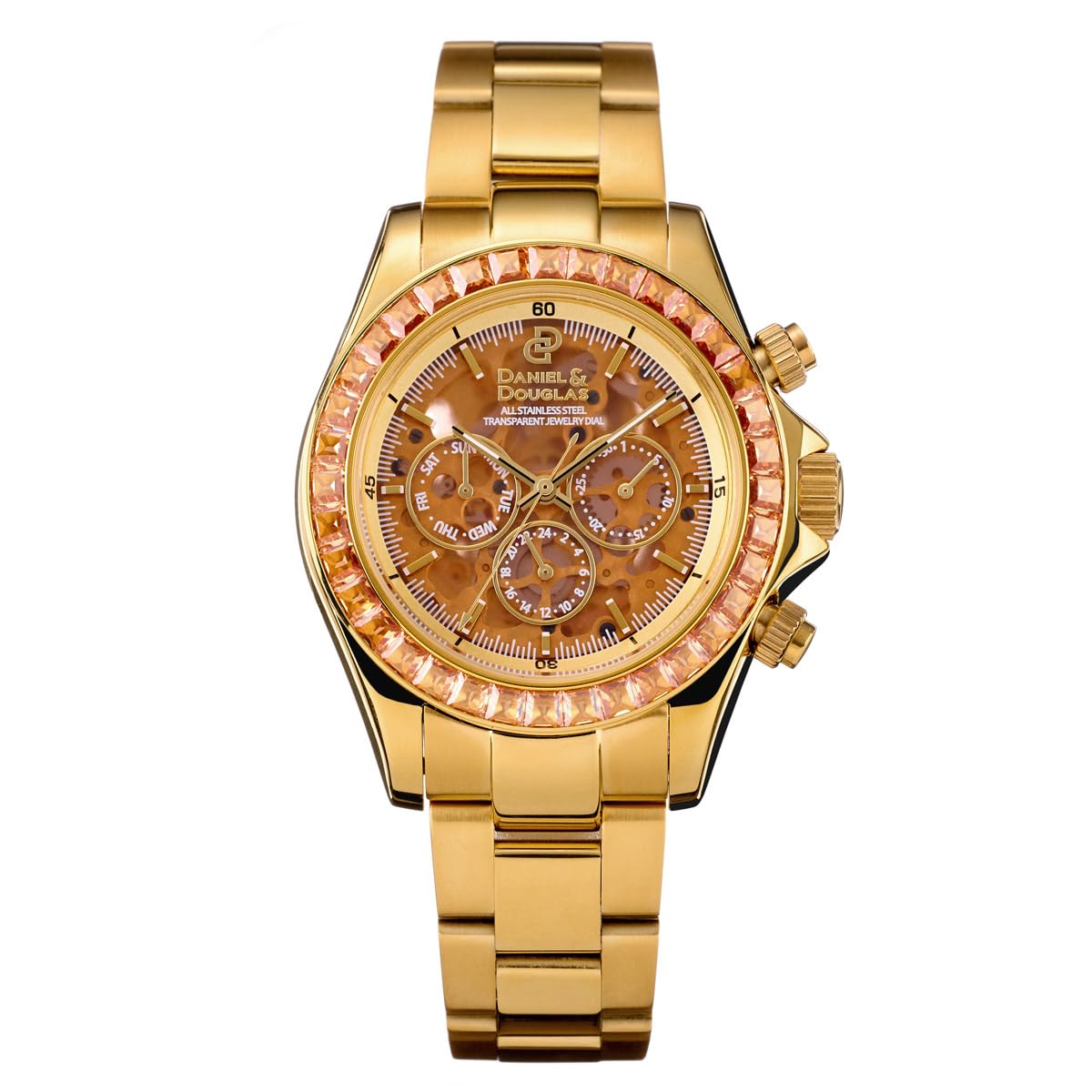 Wristwatch Mechanical Automatic DD8812 Analog Automatic Skeleton Gold Silver DANIEL&DOUGLAS Men s (Gold) золотий
Wristwatch Mechanical Automatic DD8812 Analog Automatic Skeleton Gold Silver DANIEL&DOUGLAS Men s (Gold) золотий