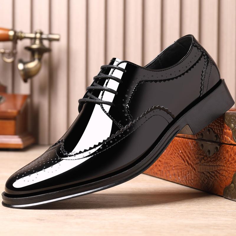Men Pointed Toe Lether Shoes Man Business Formal Shoes Male Glossy Casual Wedding Shoes Plus Size Zapatos Hombre Casuales 38 чорний
Men Pointed Toe Lether Shoes Man Business Formal Shoes Male Glossy Casual Wedding Shoes Plus Size Zapatos Hombre Casuales 38 чорний