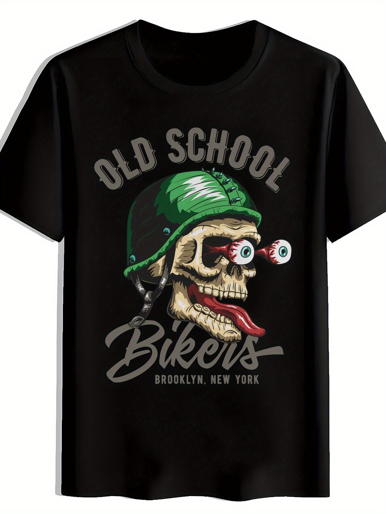 Vintage Rock Band Graphic T-shirt - Old School Bikers Design with Skull & Helmet M
Vintage Rock Band Graphic T-shirt - Old School Bikers Design with Skull & Helmet M