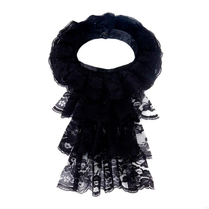Y3NE Жабо с оборками и кружевом, многослойное, для маскарадов, сценических выступлений, в викторианском стиле, воротник для костюма
Y3NE Жабо с оборками и кружевом, многослойное, для маскарадов, сценических выступлений, в викторианском стиле, воротник для костюма