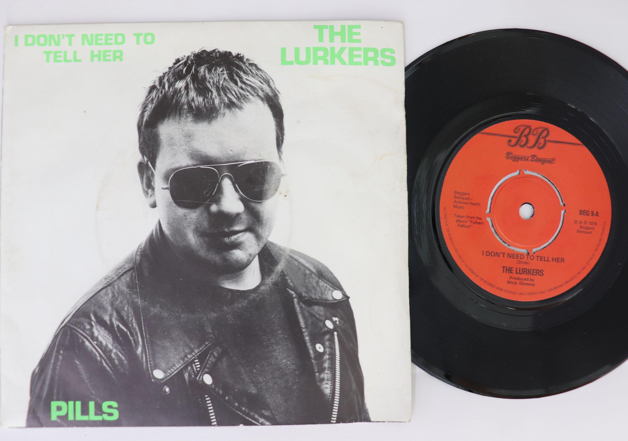 7inch Record LURKERS I Dont Need To Tell Her Pills BEG9 BEGGARS BANQUE 1978 UK Rock Used
7inch Record LURKERS I Dont Need To Tell Her Pills BEG9 BEGGARS BANQUE 1978 UK Rock Used