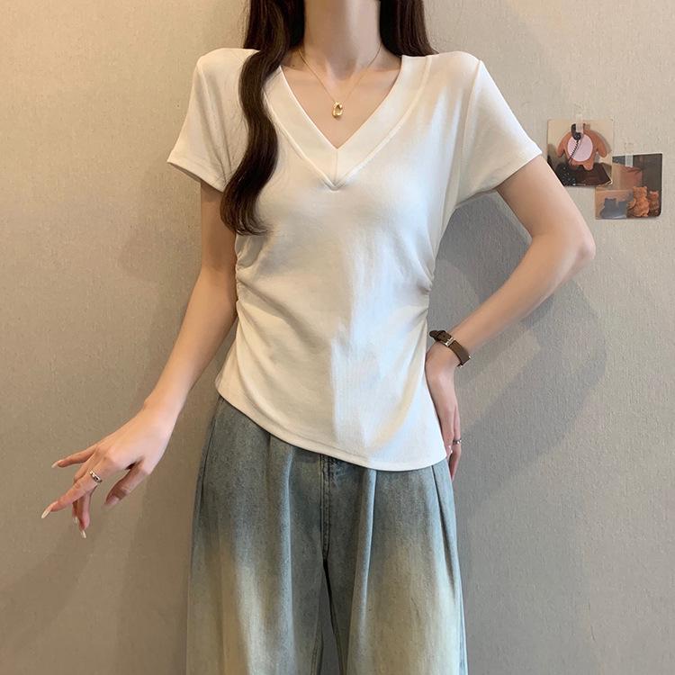 Plus Size V-Neck Short Sleeve Cinched Waist Irregular Top for Women 4XL брудно-білий
Plus Size V-Neck Short Sleeve Cinched Waist Irregular Top for Women 4XL брудно-білий