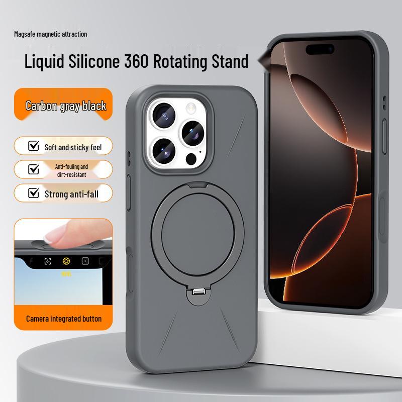 360° Rotating Stand Full Coverage Liquid Silicone Case for iPhone 16 Pro & 17 iPhone 17 Pro Max
360° Rotating Stand Full Coverage Liquid Silicone Case for iPhone 16 Pro & 17 iPhone 17 Pro Max