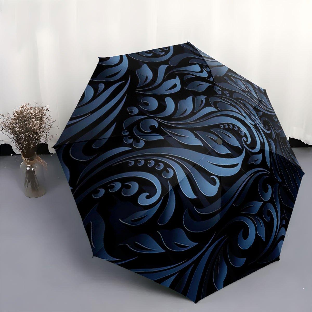 Automatic Open/Close Umbrella with One-Touch Button - Compact Folding Umbrella, Windproof 8-Rib Shaft, Elegant Dark Blue Swirl (as the picture,Iron&8K)
Automatic Open/Close Umbrella with One-Touch Button - Compact Folding Umbrella, Windproof 8-Rib Shaft, Elegant Dark Blue Swirl (as the picture,Iron&8K)