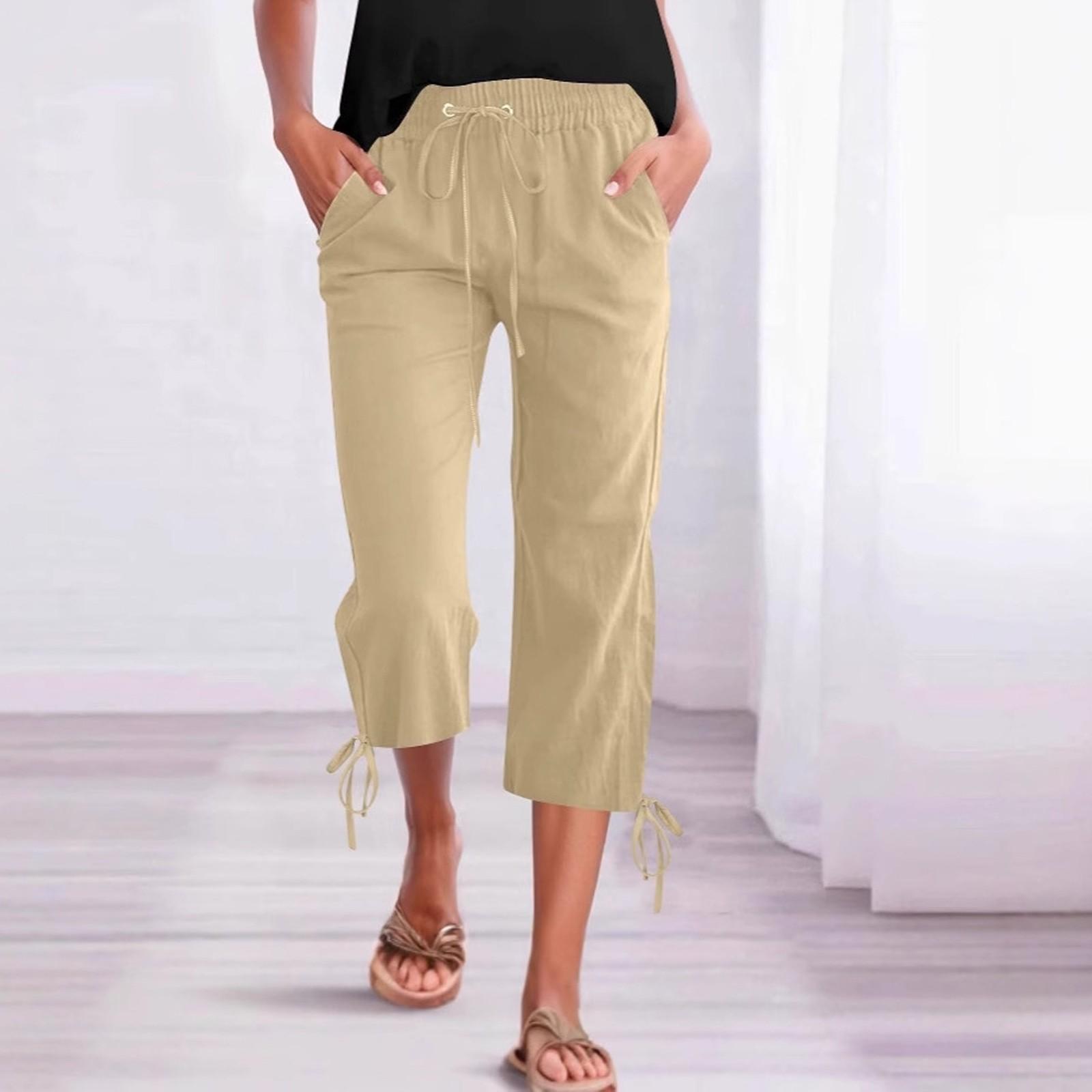 Женские повседневные однотонные свободные прямые укороченные брюки из хлопка и льна с завязками на шнурке и карманами S бежевый
Женские повседневные однотонные свободные прямые укороченные брюки из хлопка и льна с завязками на шнурке и карманами S бежевый