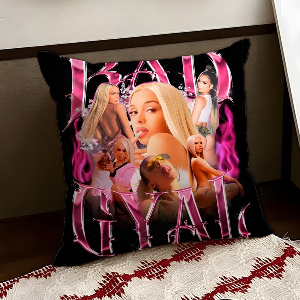 Singer BBad GGyal Cushion Cover Reversible Soft Durable Pillow Cover Home Car MultiScene Use for Daily Comfort 30X30cm
Singer BBad GGyal Cushion Cover Reversible Soft Durable Pillow Cover Home Car MultiScene Use for Daily Comfort 30X30cm