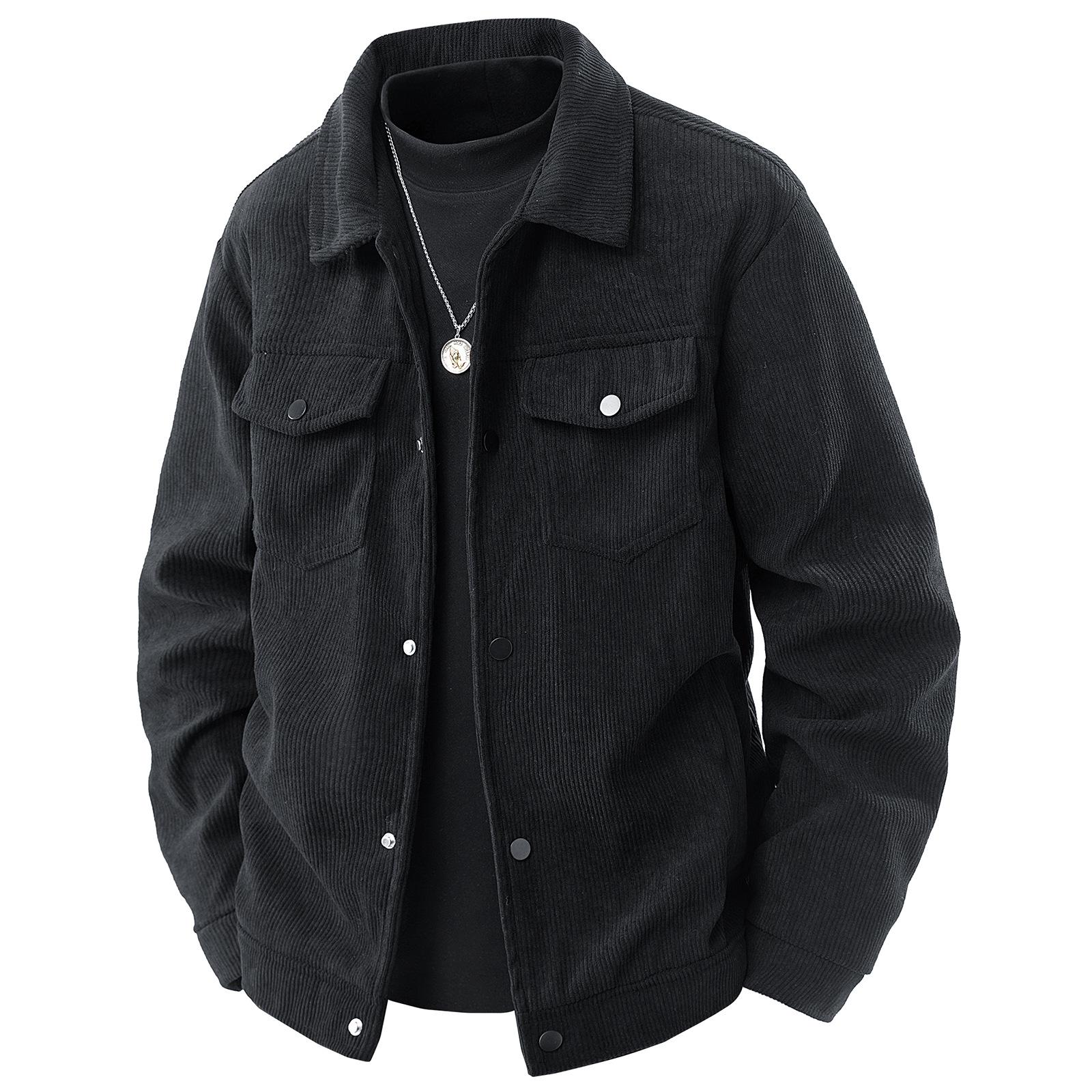 Autumn Winter Jacket Retro Corduroy Jacket for Men with A Lapel Loose Coat XS прохладный черный
Autumn Winter Jacket Retro Corduroy Jacket for Men with A Lapel Loose Coat XS прохладный черный