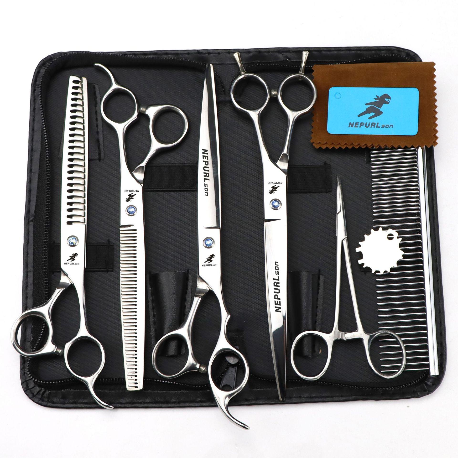 8.0 inch Napson double teeth 4 packs, pet beauty scissors straight scissors curved scissors, set, free row comb dense tooth scissors 8.0inch double teeth 4-piece set
8.0 inch Napson double teeth 4 packs, pet beauty scissors straight scissors curved scissors, set, free row comb dense tooth scissors 8.0inch double teeth 4-piece set