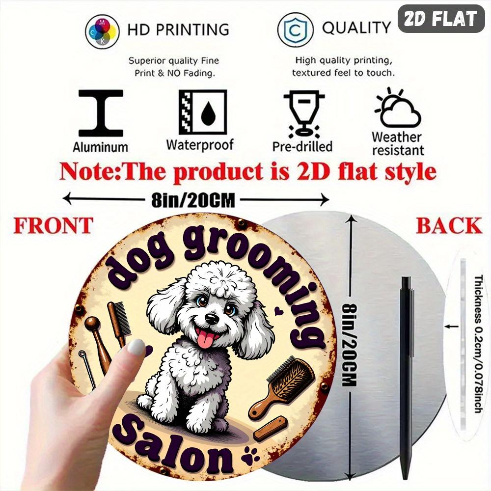 Vintage Pet Grooming Salon Sign Rustic Metal Wall Decor Featuring Adorable Fluffy White Puppy Comb and Brush Icons 20x30cm(7.8x11.8inch)
Vintage Pet Grooming Salon Sign Rustic Metal Wall Decor Featuring Adorable Fluffy White Puppy Comb and Brush Icons 20x30cm(7.8x11.8inch)