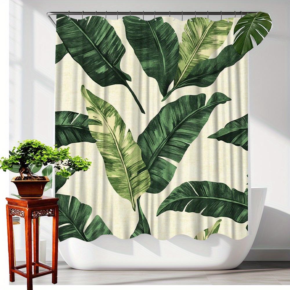 1Pc Tropical Leaf Shower Curtain - Elegant Green Foliage Design, Durable Polyester Fabric, 70.8X70.8 Inches With 12 Hooks For W60H190(CM)-1 Pcs
1Pc Tropical Leaf Shower Curtain - Elegant Green Foliage Design, Durable Polyester Fabric, 70.8X70.8 Inches With 12 Hooks For W60H190(CM)-1 Pcs