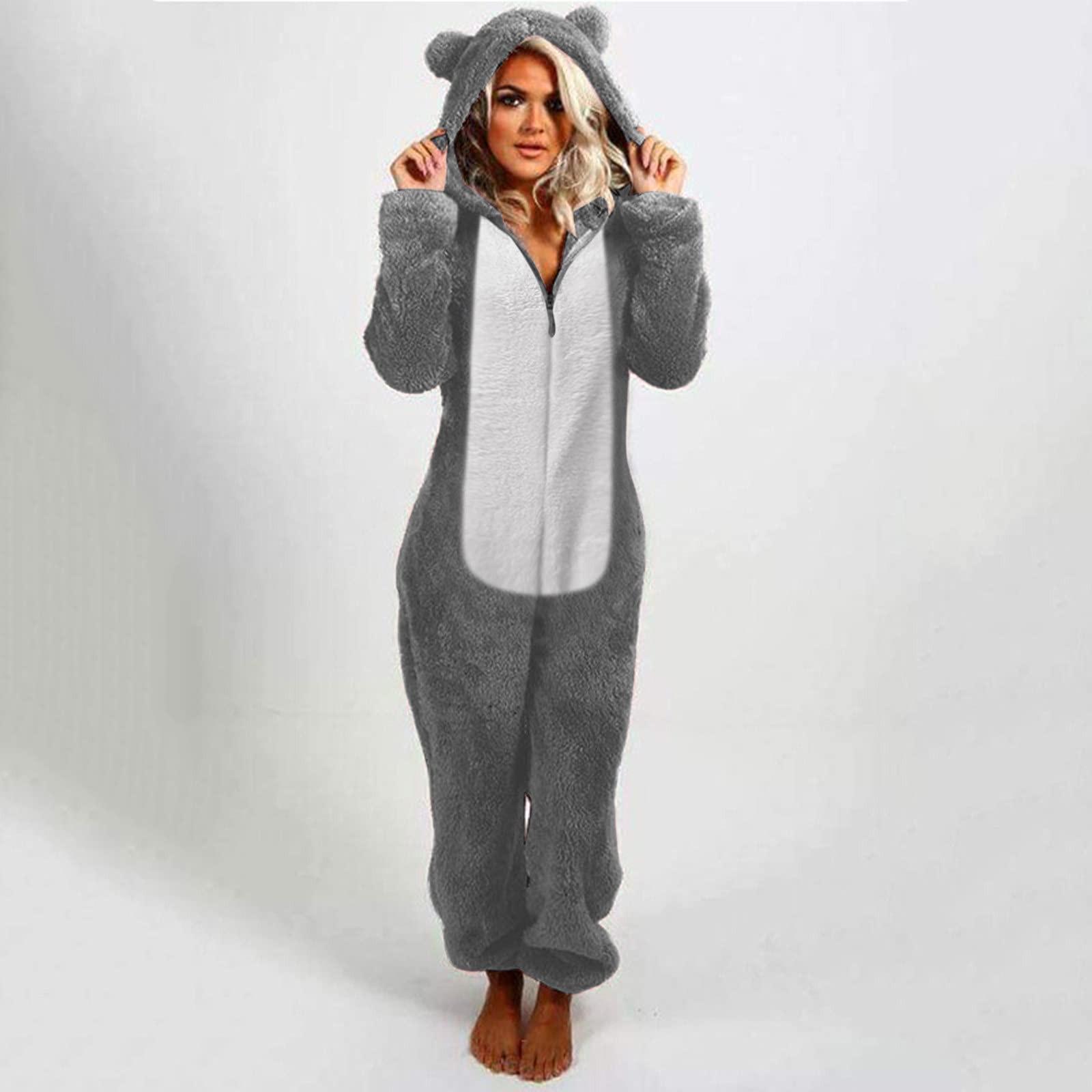 Women s Fashion Colour Home Plush Warm Hooded Casual Pajamas Soft And Comfortable Jumpsuit S
Women s Fashion Colour Home Plush Warm Hooded Casual Pajamas Soft And Comfortable Jumpsuit S