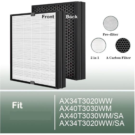Замінний вугільний фільтр для очищувача повітря AX34T3020WW AX40T3030WM AX40T3030WM/SA AX34T3020WW/SA Leisurely
Замінний вугільний фільтр для очищувача повітря AX34T3020WW AX40T3030WM AX40T3030WM/SA AX34T3020WW/SA Leisurely
