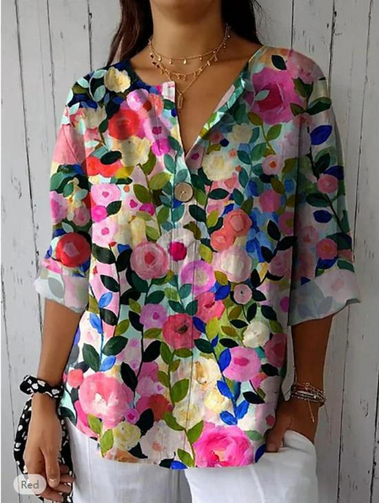 European & American Women s V-Neck Button Casual Top - Spring/Autumn Collection 2026 Medium
European & American Women s V-Neck Button Casual Top - Spring/Autumn Collection 2026 Medium