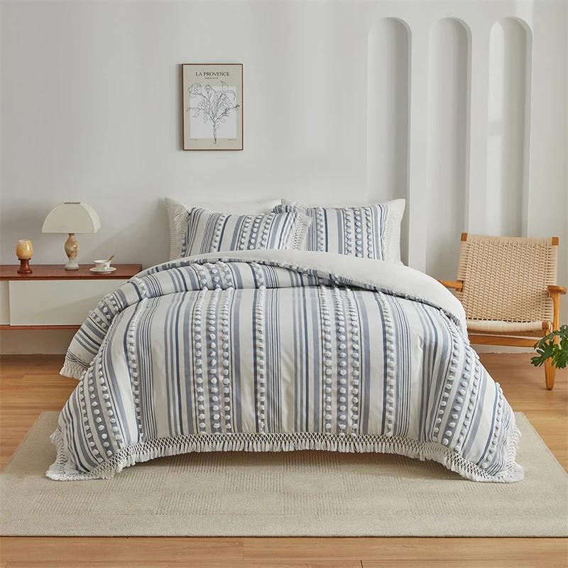 Комплект постельного белья Boho Stripe Furball Queen, двуспальный, высококачественный комплект постельного белья King Size, чехол для одеяла и наволочка Bohemia EU Single size 2 pcs синий
Комплект постельного белья Boho Stripe Furball Queen, двуспальный, высококачественный комплект постельного белья King Size, чехол для одеяла и наволочка Bohemia EU Single size 2 pcs синий