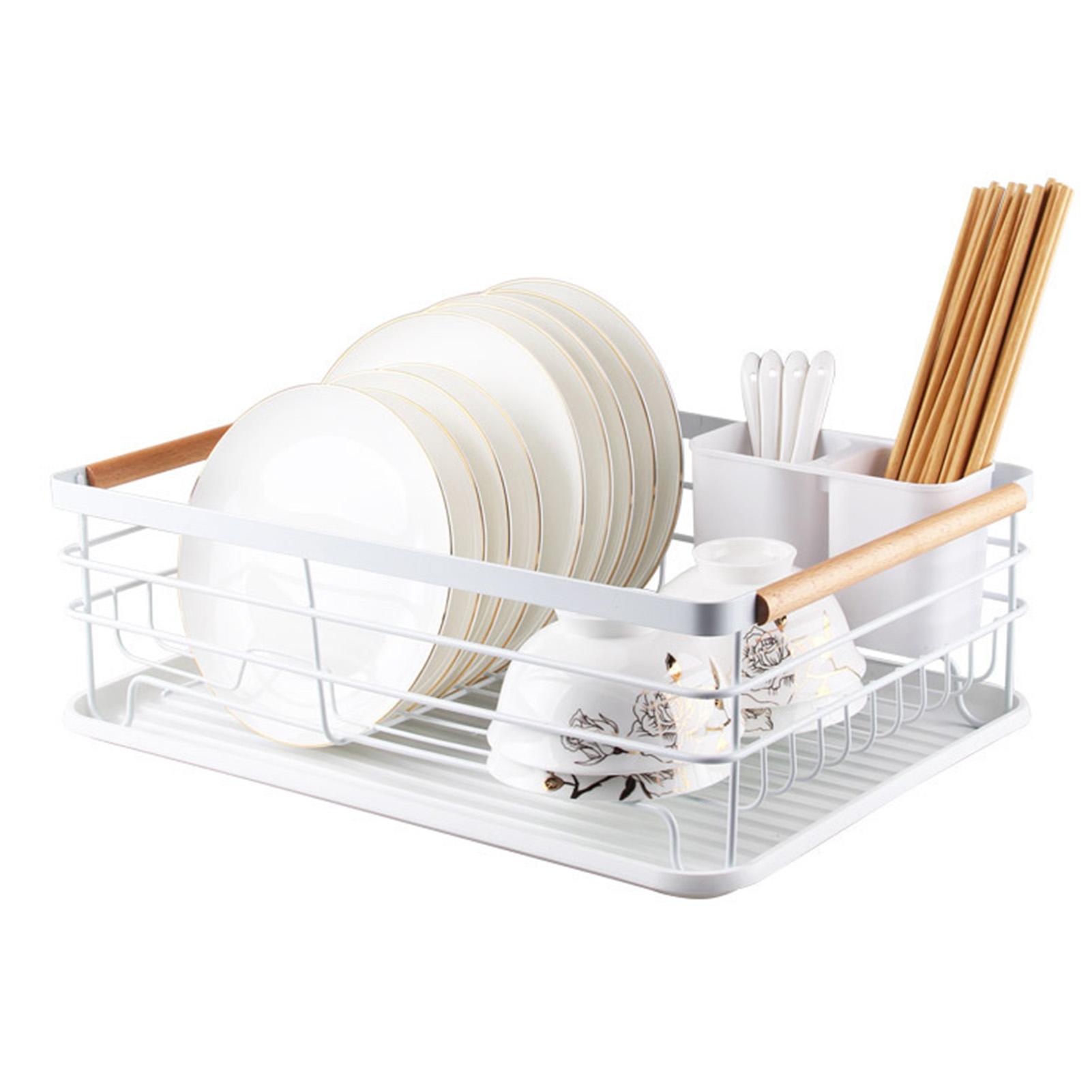 Dish Drainer Kitchen Monolayer Waterproof Cutlery Shelf Tabletop Utensil Storage Shelf White білий
Dish Drainer Kitchen Monolayer Waterproof Cutlery Shelf Tabletop Utensil Storage Shelf White білий